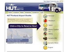 Tablet Screenshot of hutshuttle.com